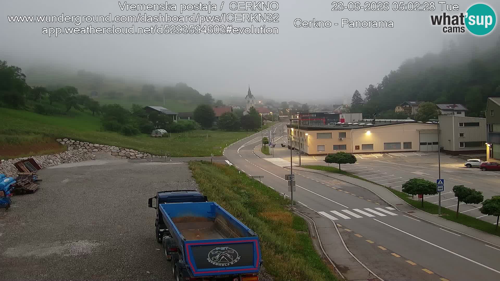 Cerkno entrada a la ciudad Webcam en vivo