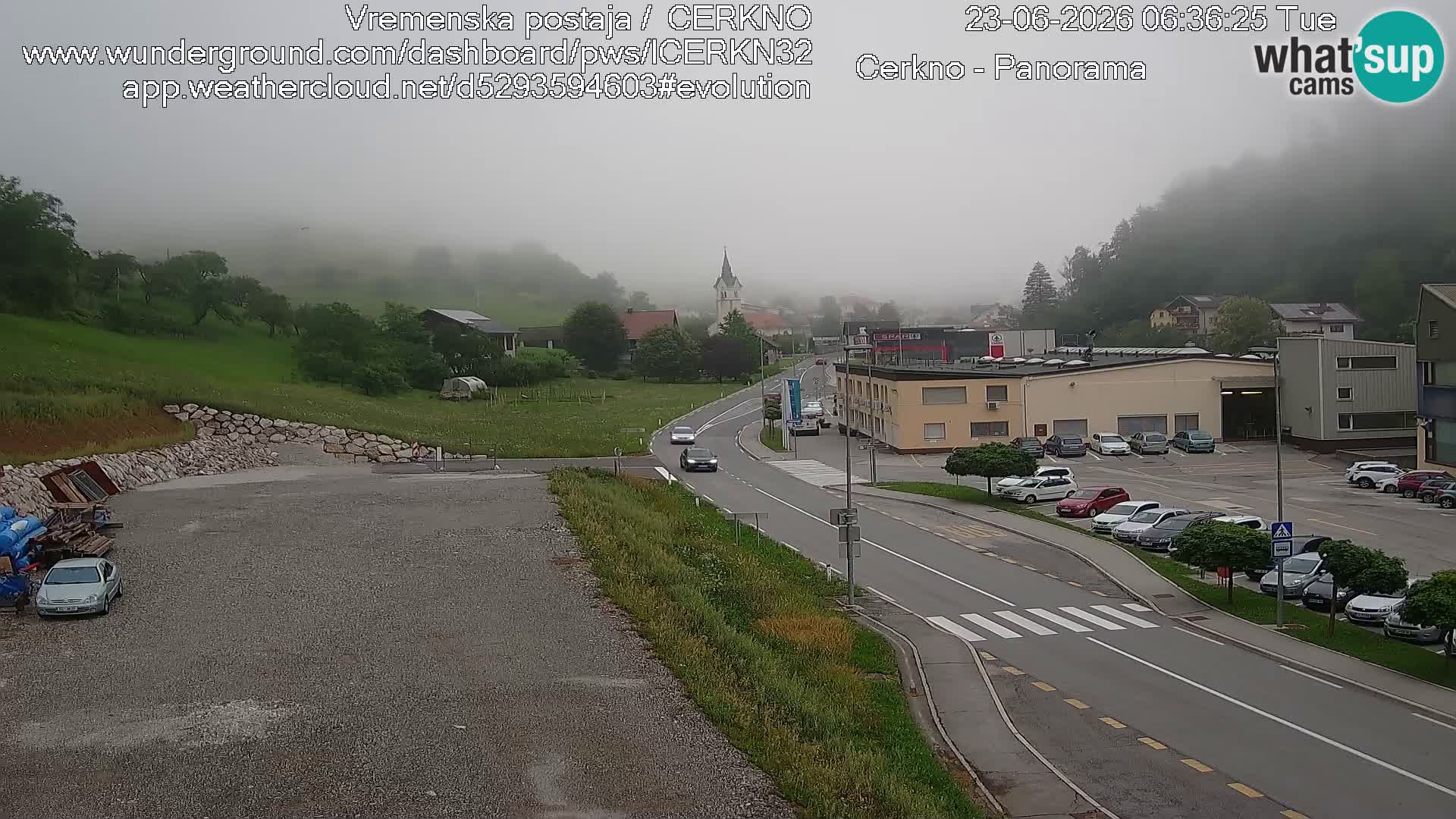 Cerkno entrada a la ciudad Webcam en vivo