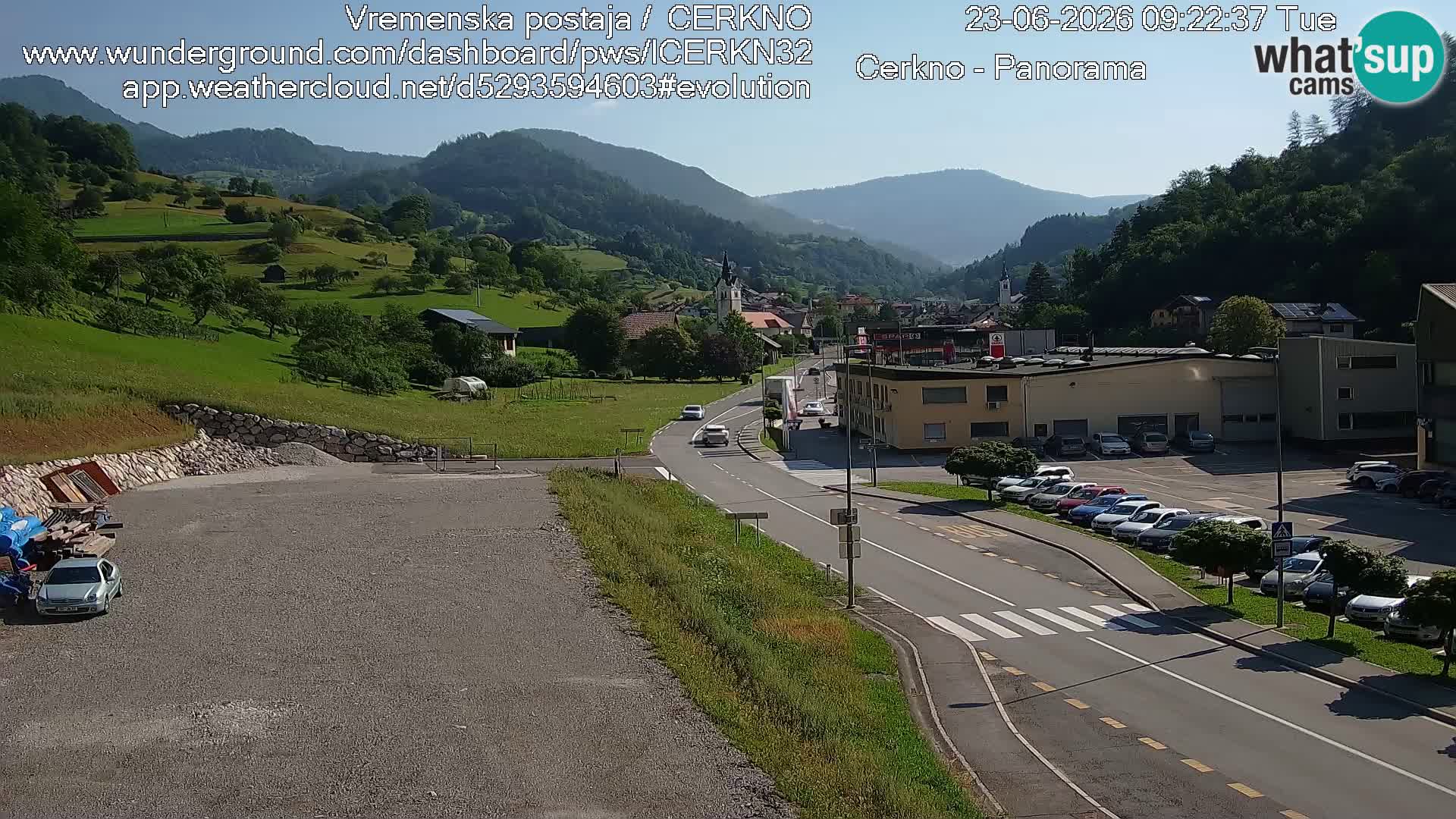 Cerkno ulaz u grad – Kamera uživo