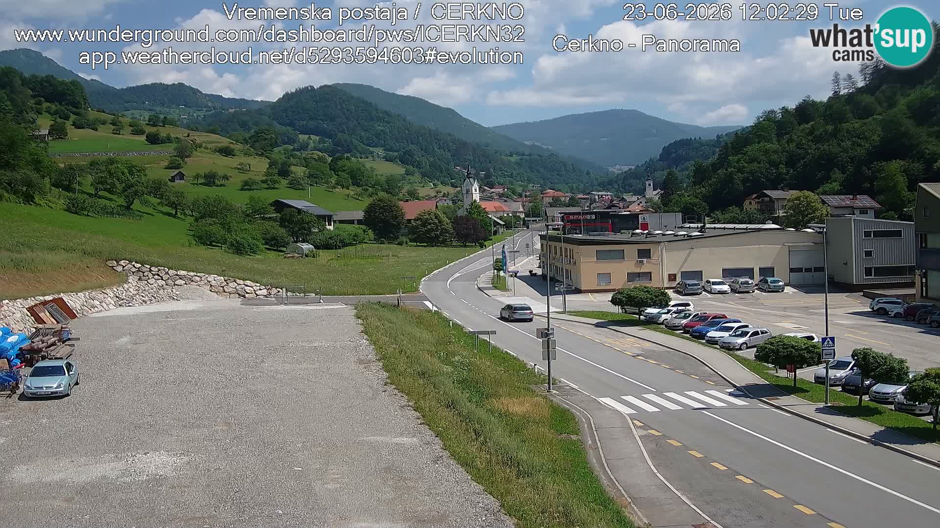 Cerkno ulaz u grad – Kamera uživo