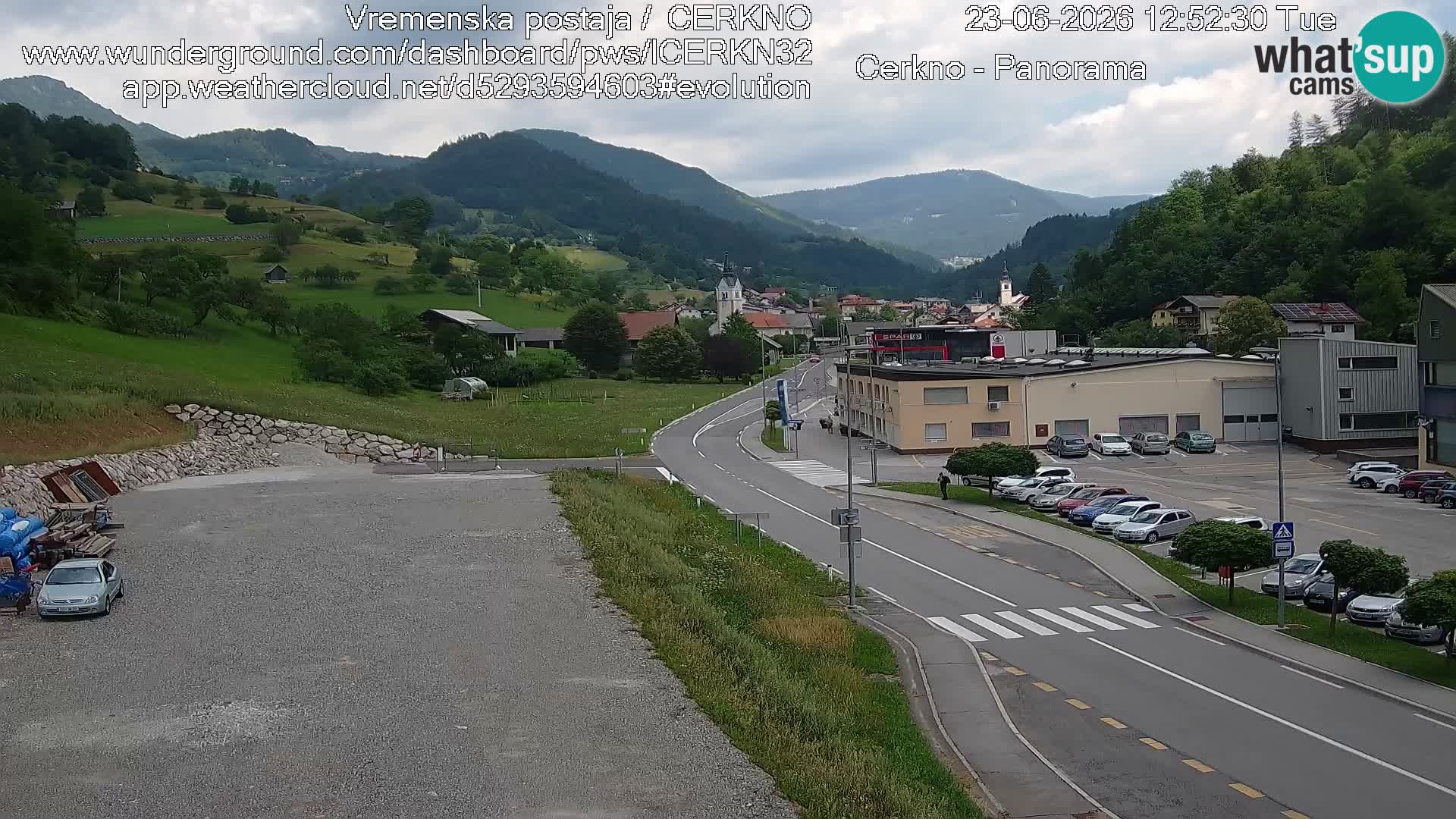 Cerkno ulaz u grad – Kamera uživo