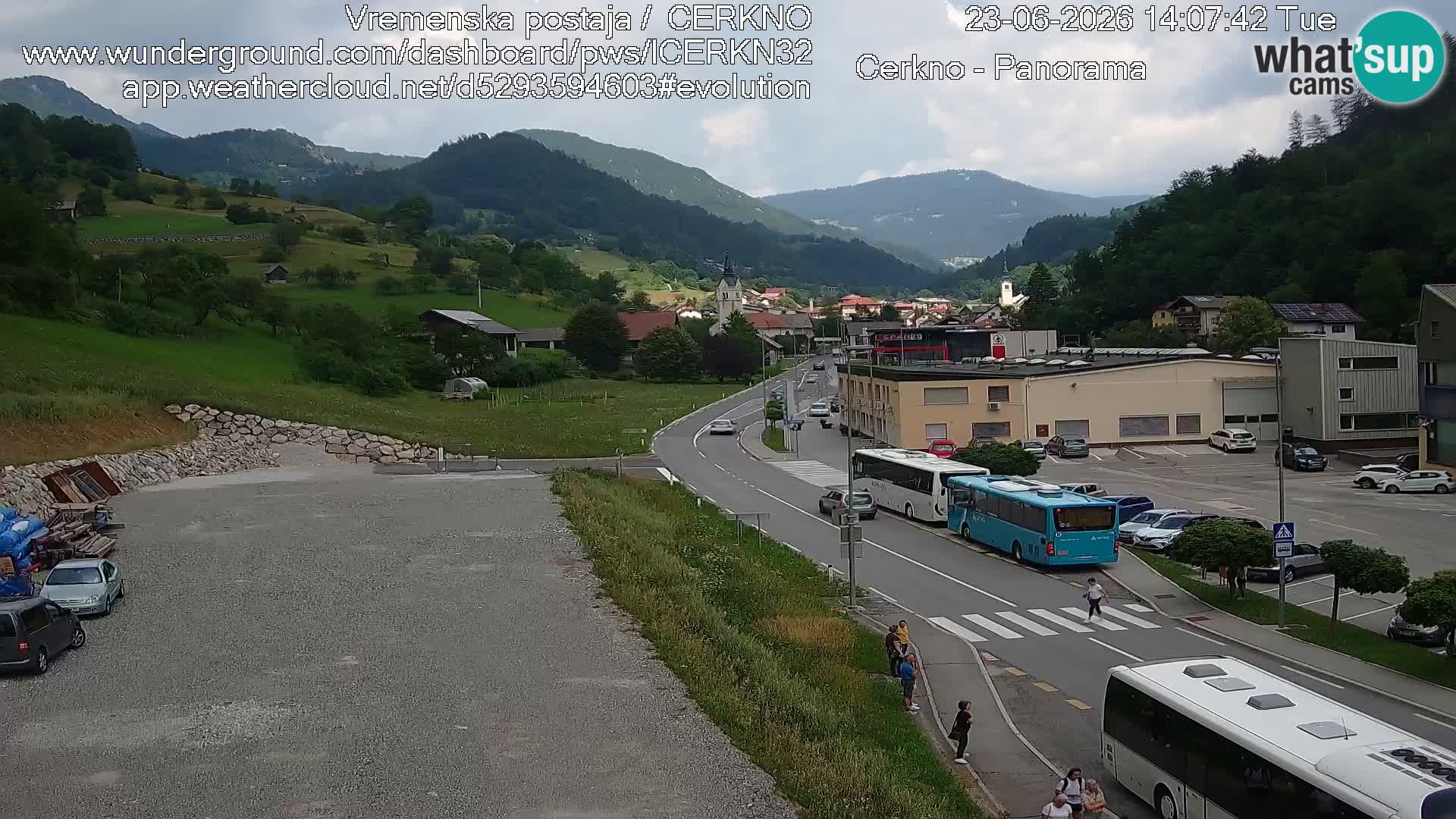 Cerkno city entrance Live Webcam