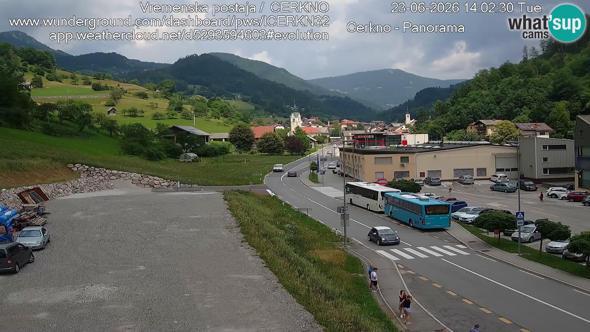 Cerkno city entrance Live Webcam