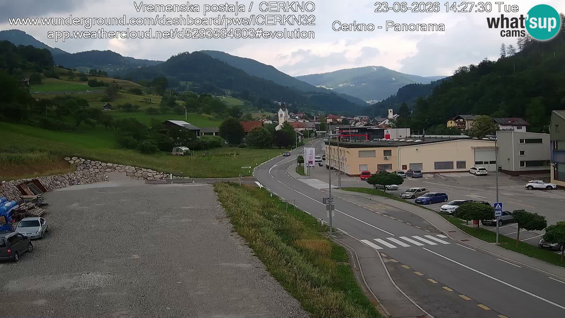 Cerkno ulaz u grad – Kamera uživo