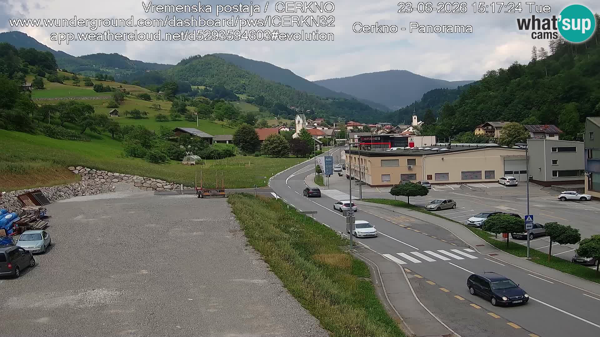 Cerkno ulaz u grad – Kamera uživo