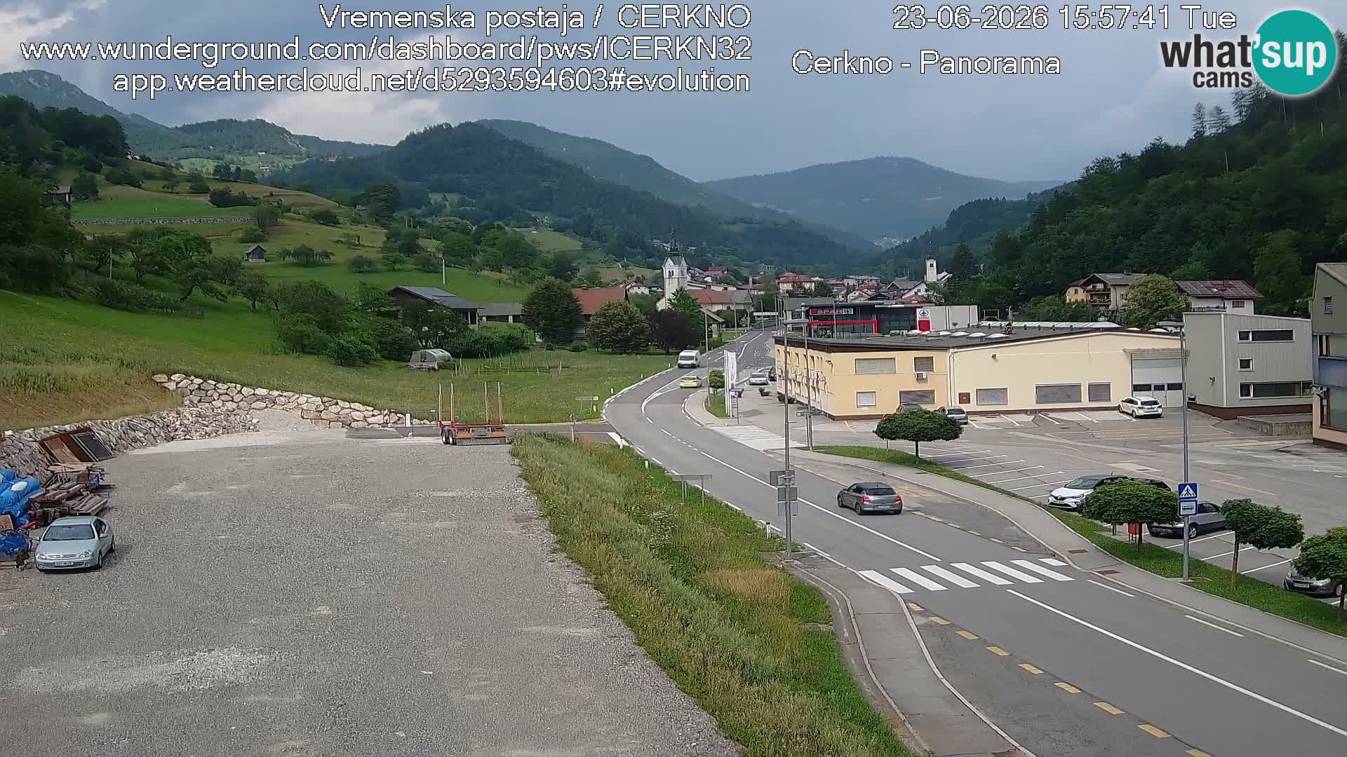 Cerkno ulaz u grad – Kamera uživo