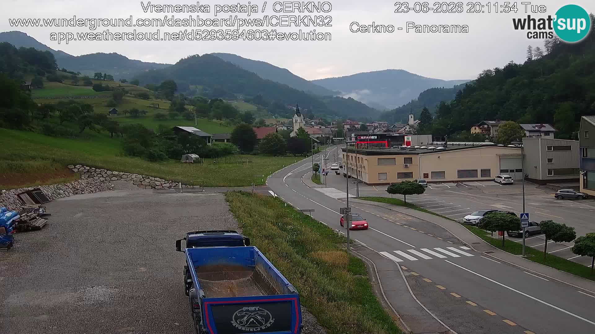 Cerkno city entrance Live Webcam