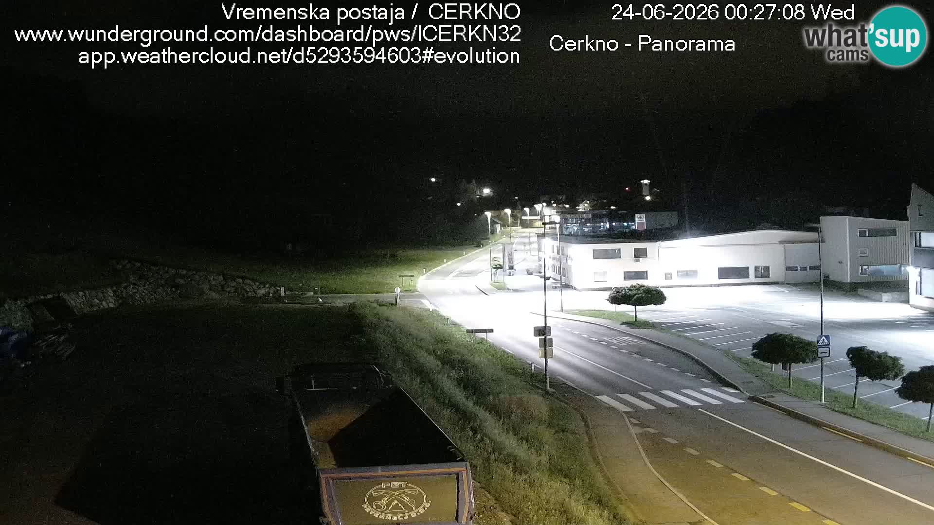 Cerkno city entrance Live Webcam