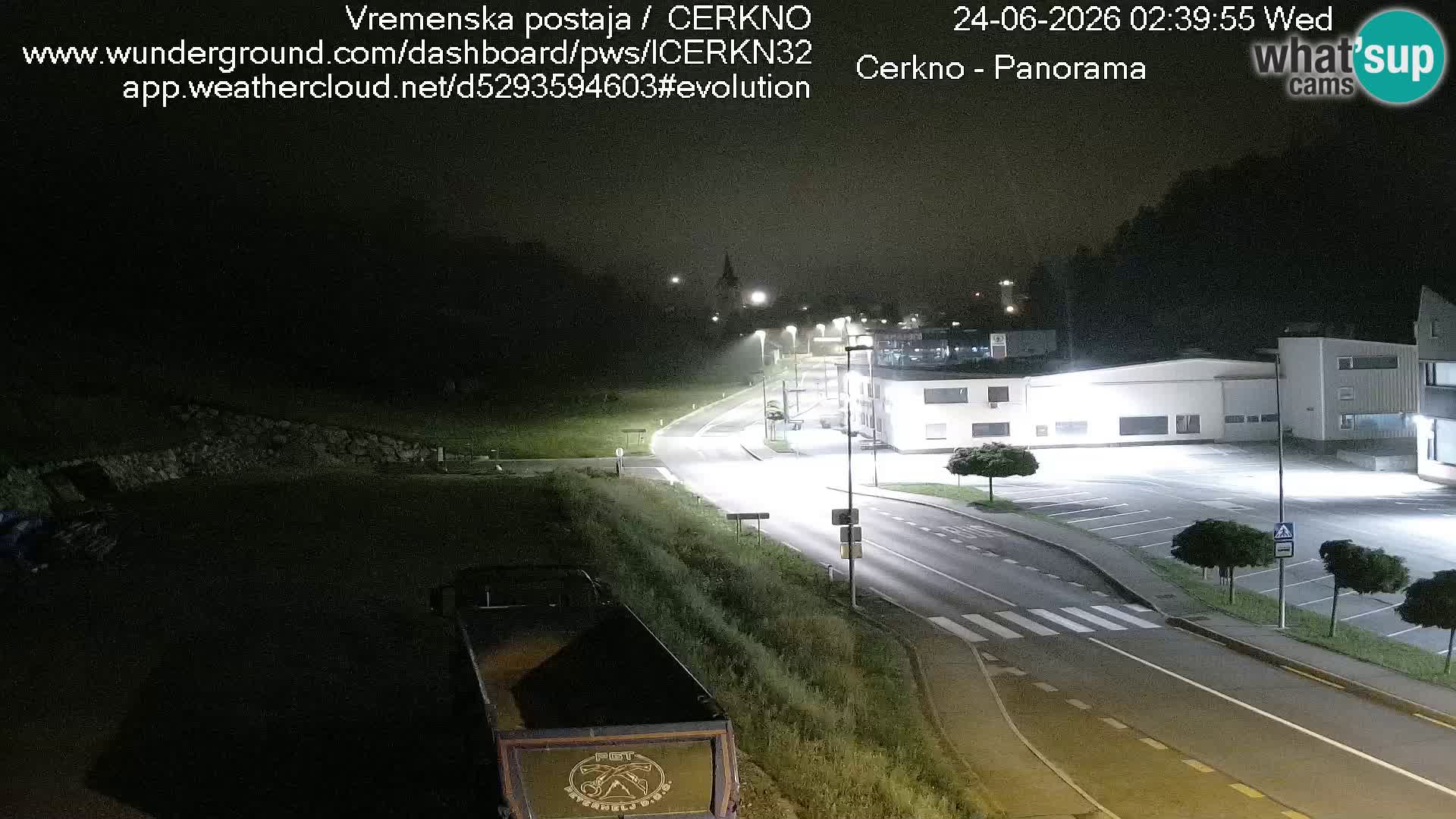 Cerkno city entrance Live Webcam