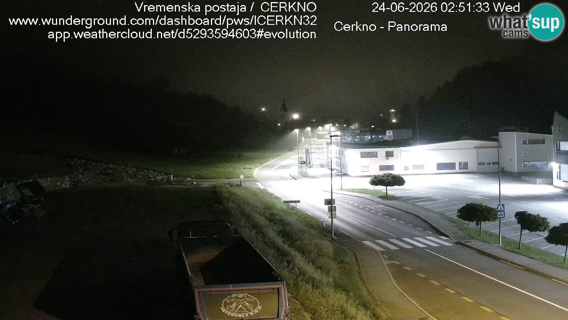 Cerkno city entrance Live Webcam