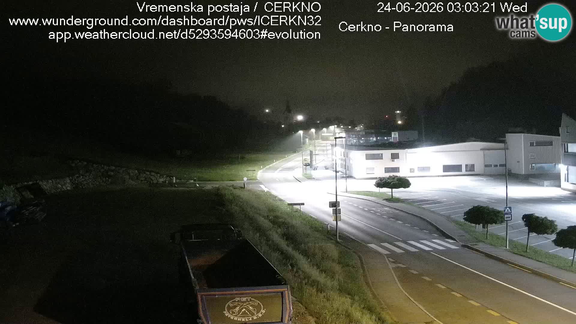 Cerkno city entrance Live Webcam