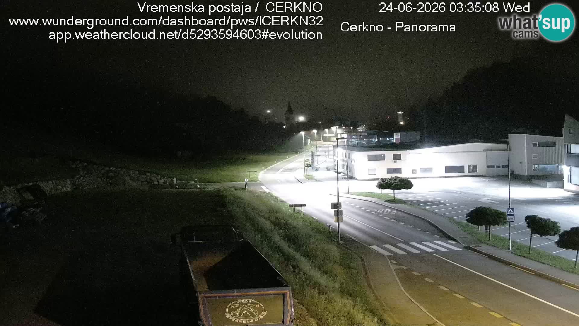 Webcam en direct – Entrée de la ville de Cerkno