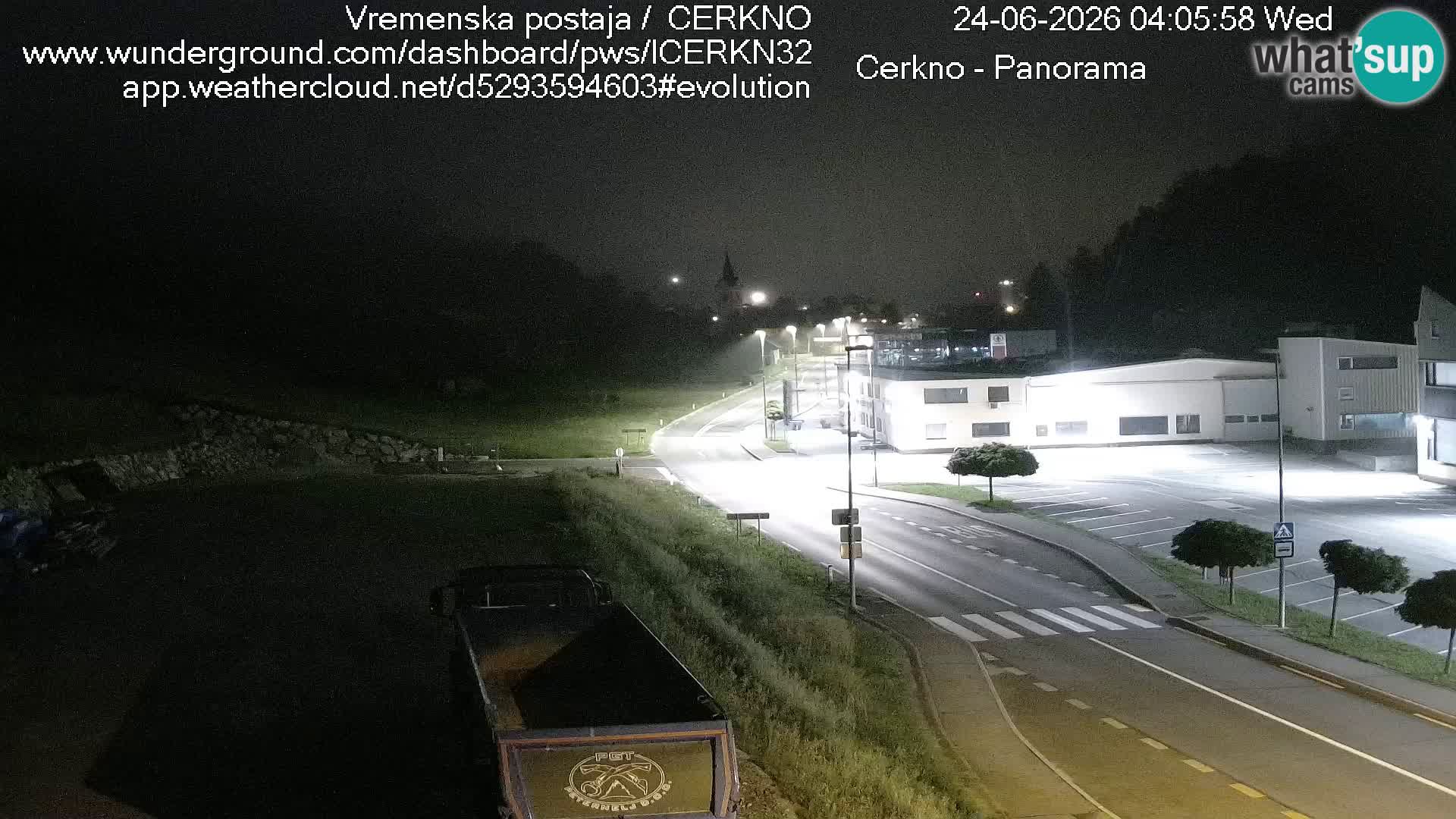 Webcam en direct – Entrée de la ville de Cerkno