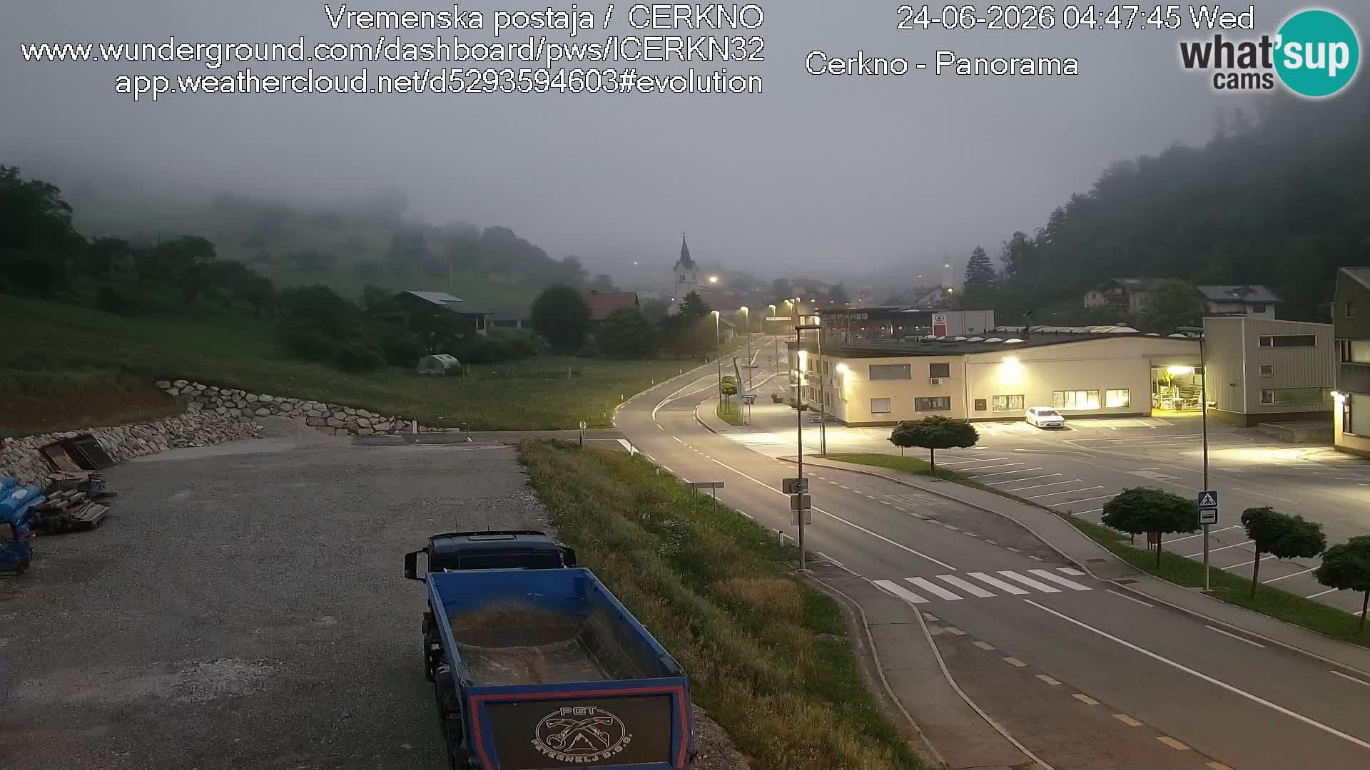 Cerkno city entrance Live Webcam