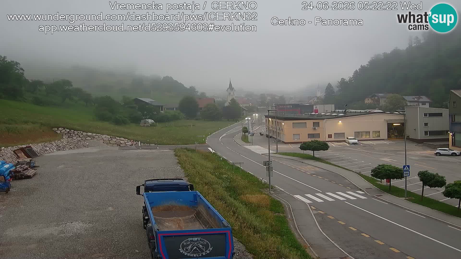 Cerkno entrada a la ciudad Webcam en vivo