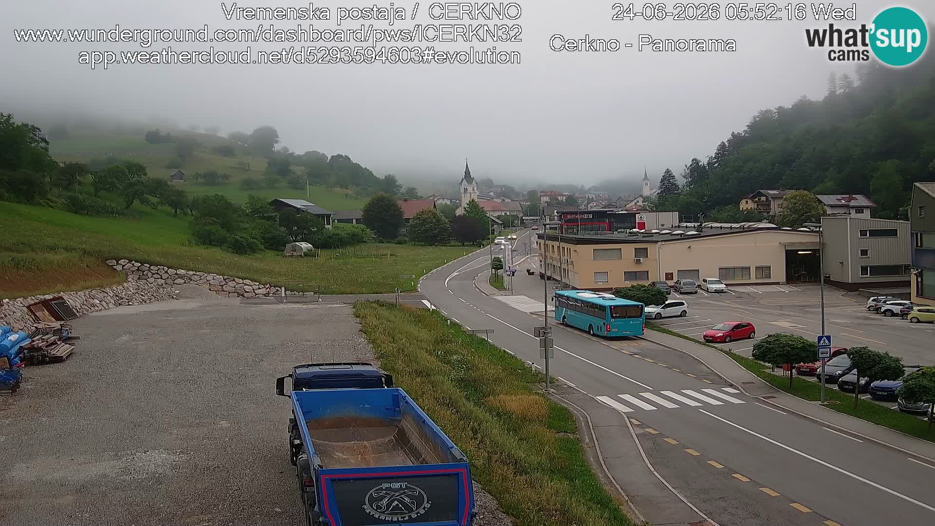 Cerkno city entrance Live Webcam