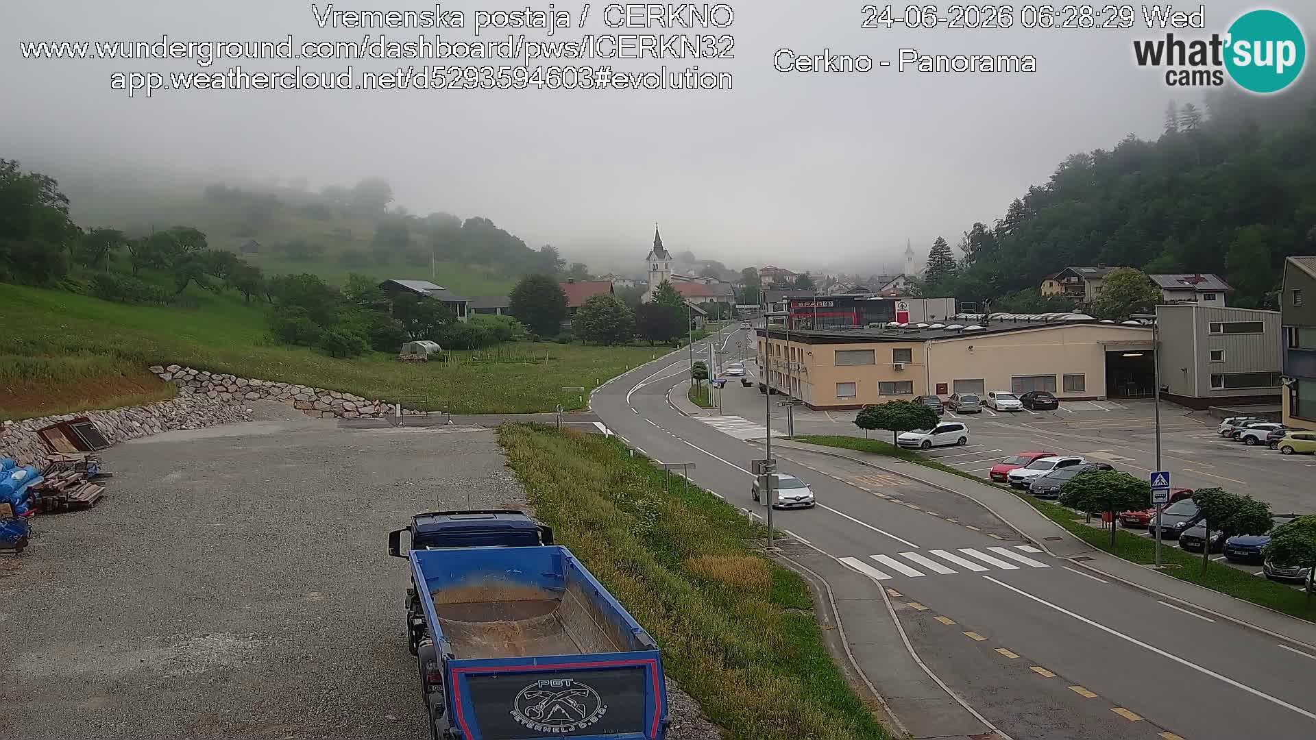 Cerkno entrada a la ciudad Webcam en vivo