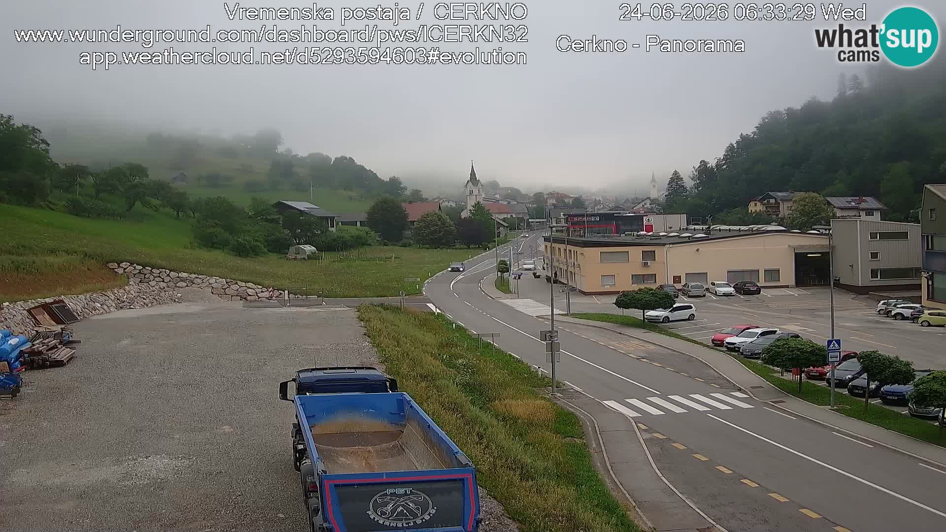 Cerkno city entrance Live Webcam