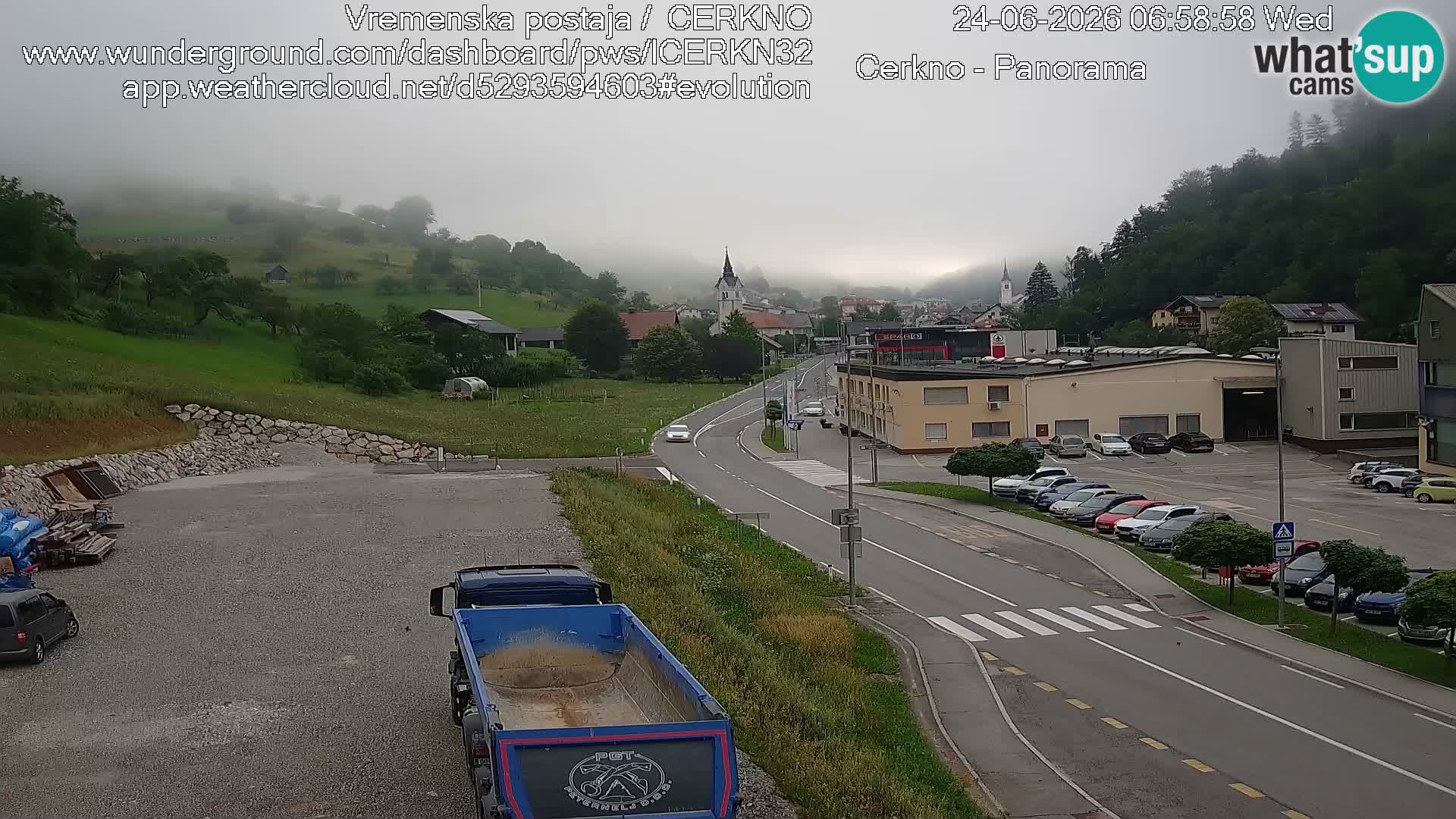 Cerkno entrada a la ciudad Webcam en vivo
