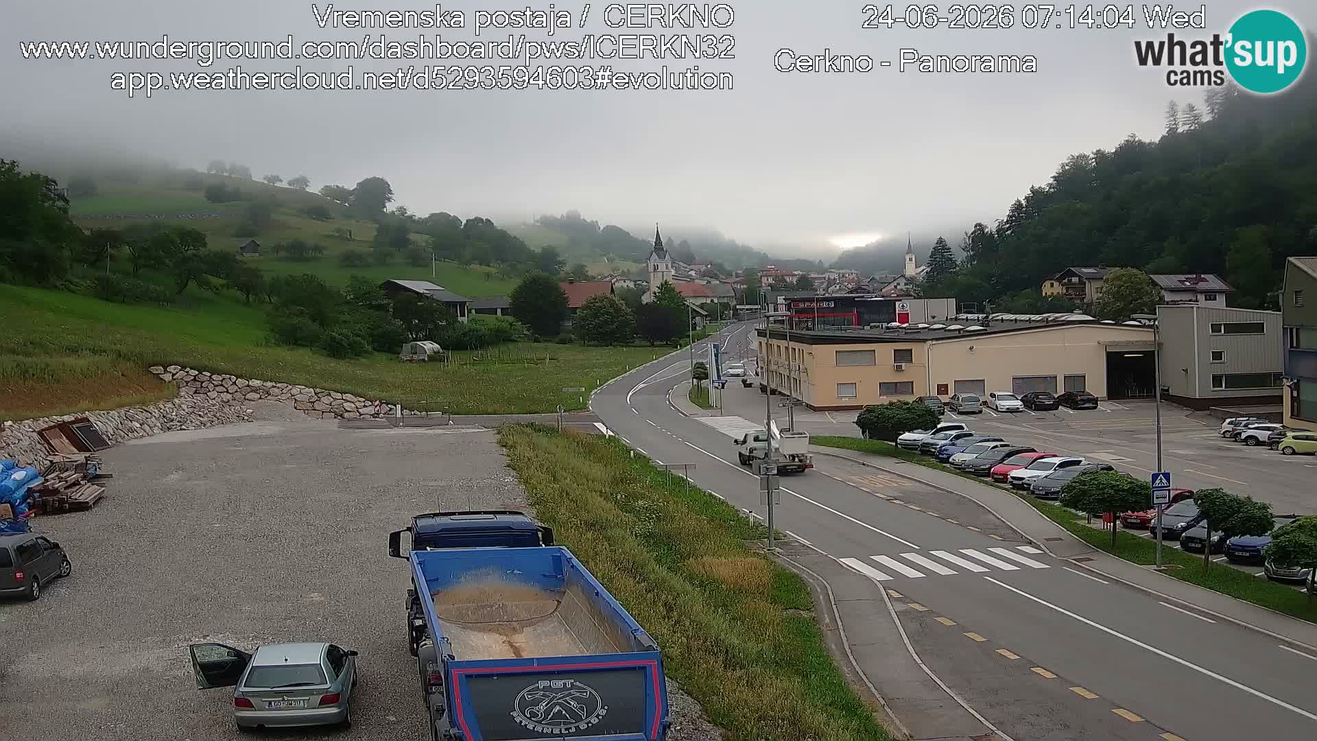 Cerkno entrada a la ciudad Webcam en vivo