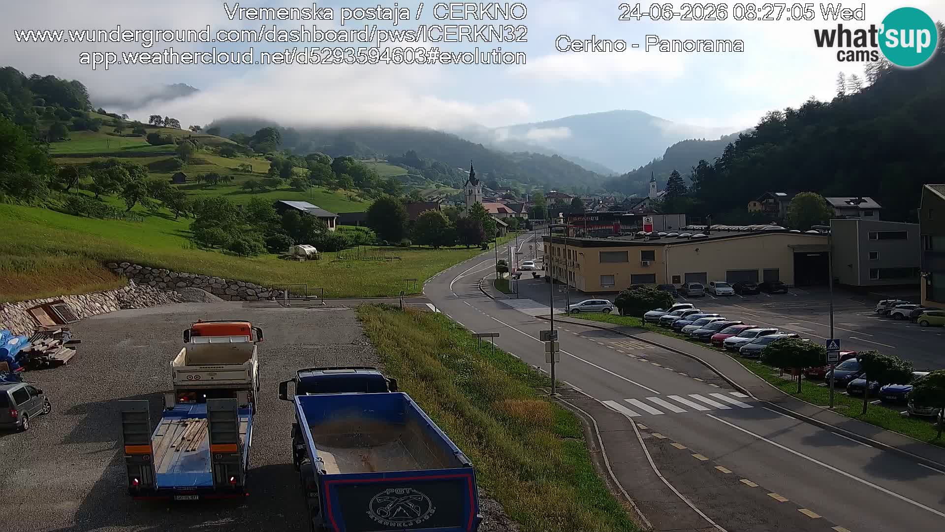 Cerkno entrada a la ciudad Webcam en vivo