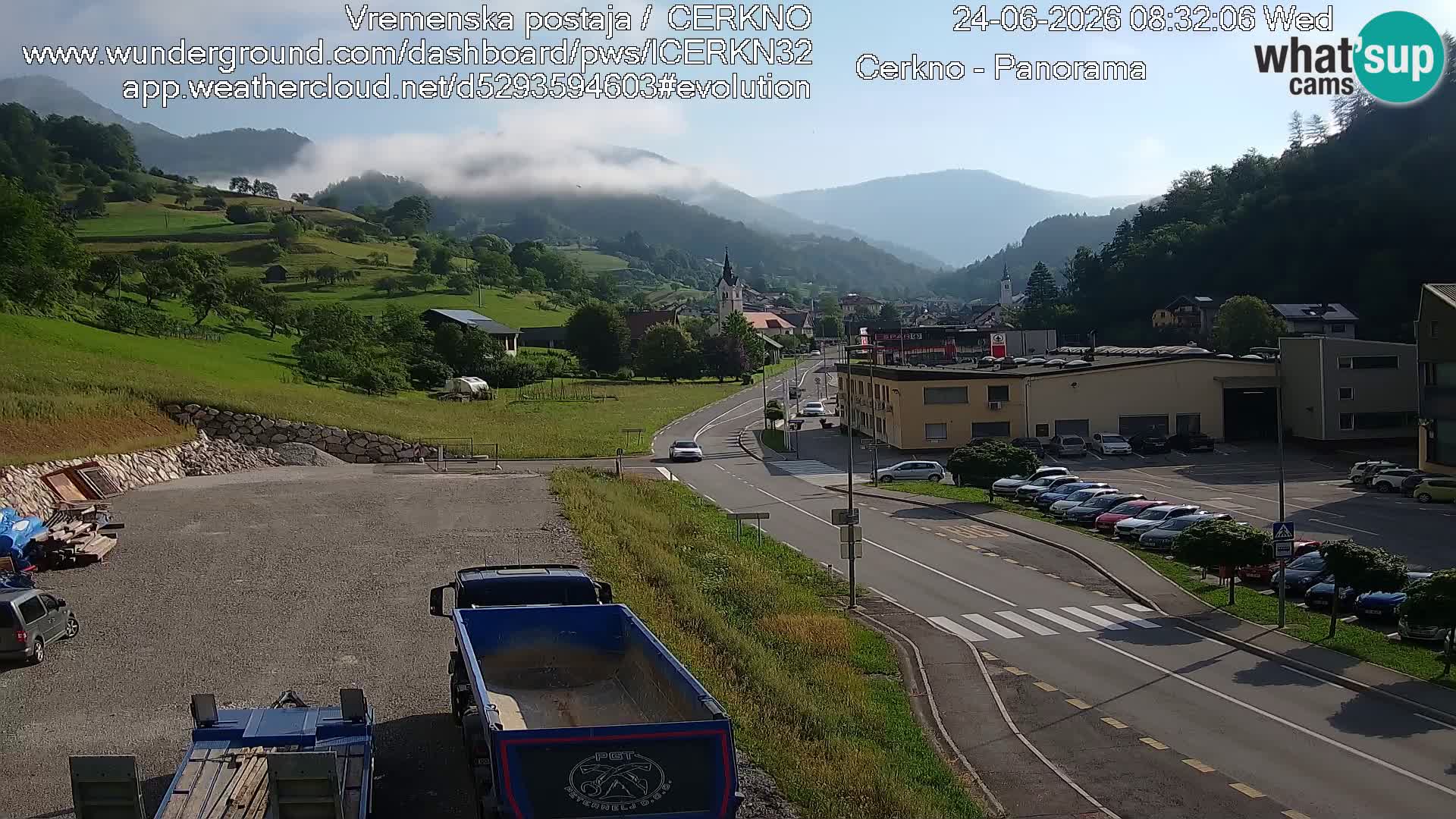 Webcam en direct – Entrée de la ville de Cerkno