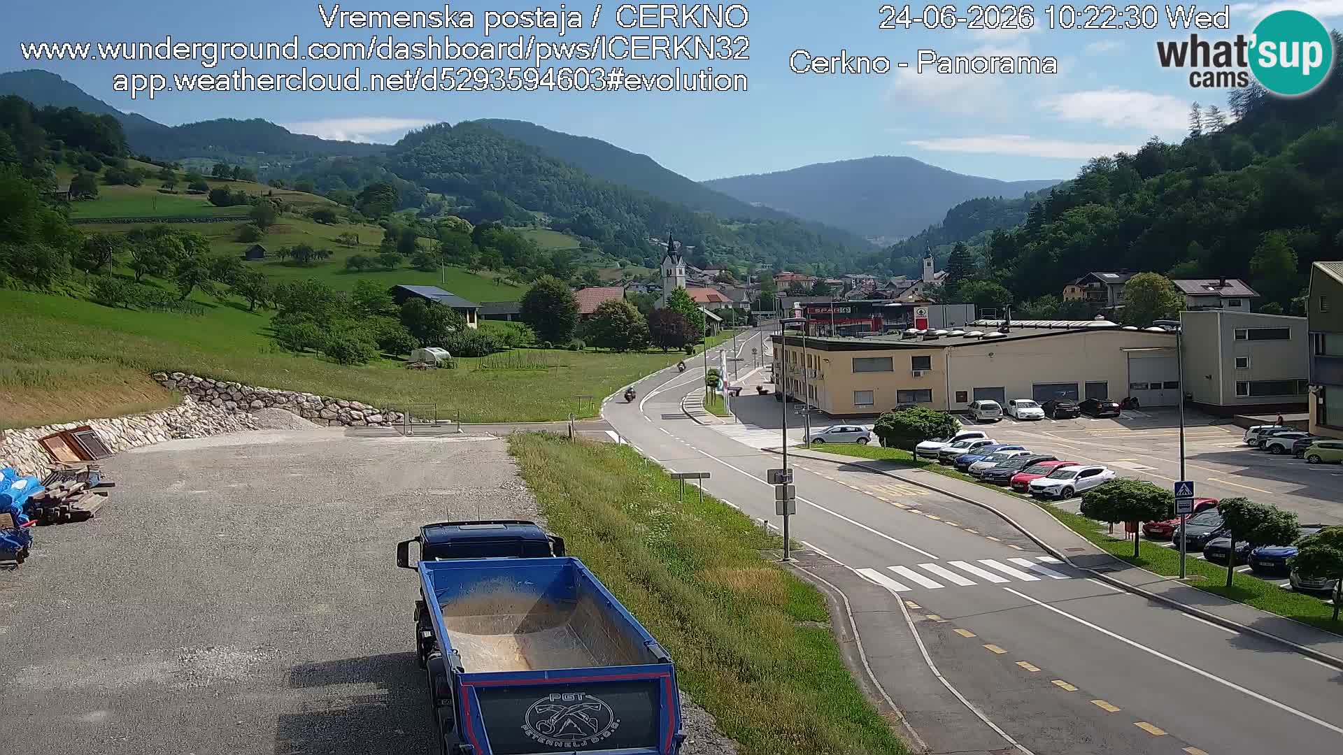 Webcam en direct – Entrée de la ville de Cerkno