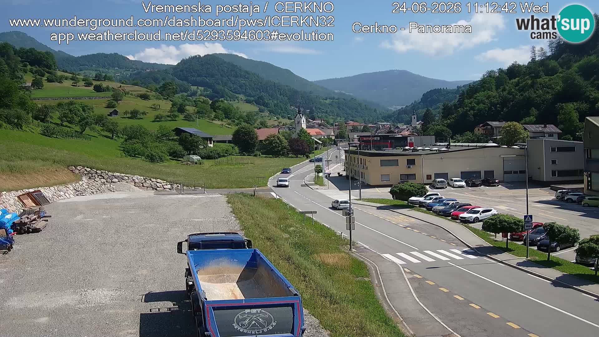 Cerkno city entrance Live Webcam