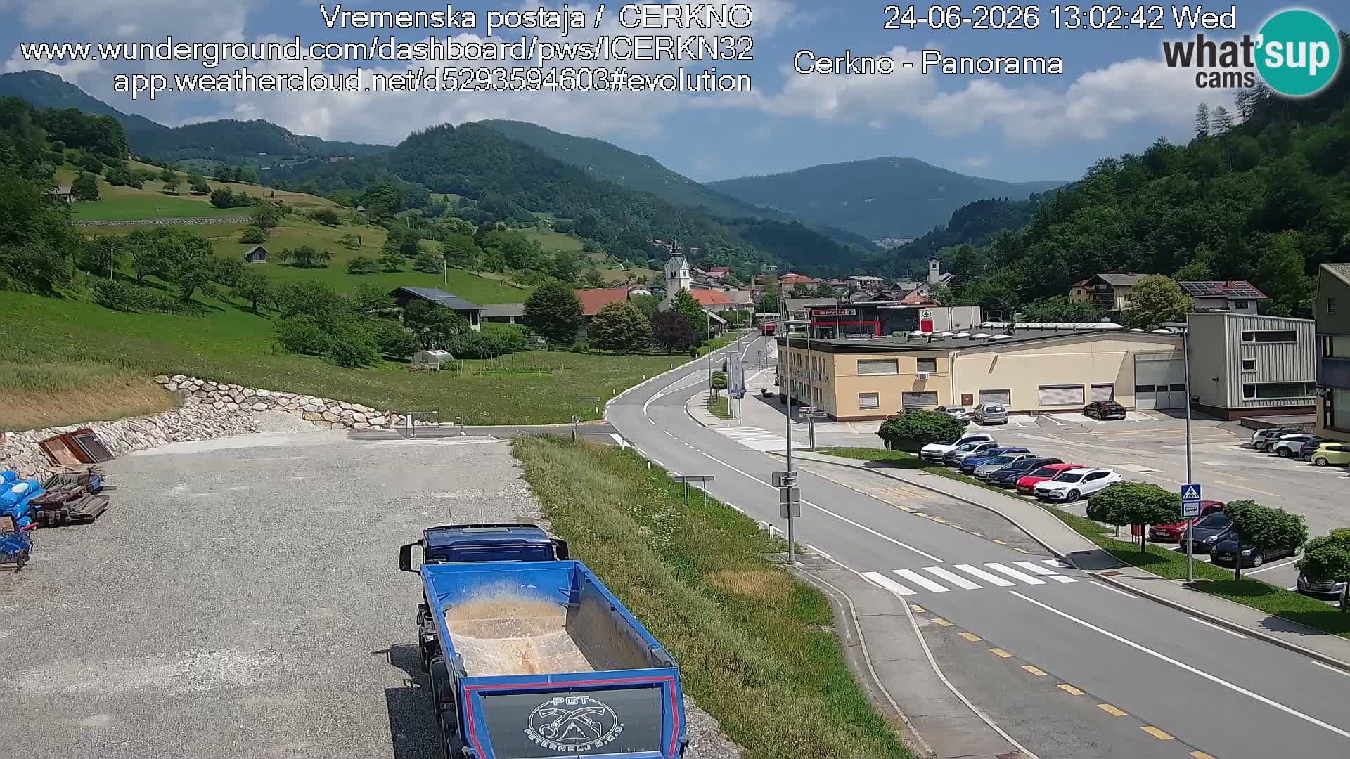 Cerkno entrada a la ciudad Webcam en vivo