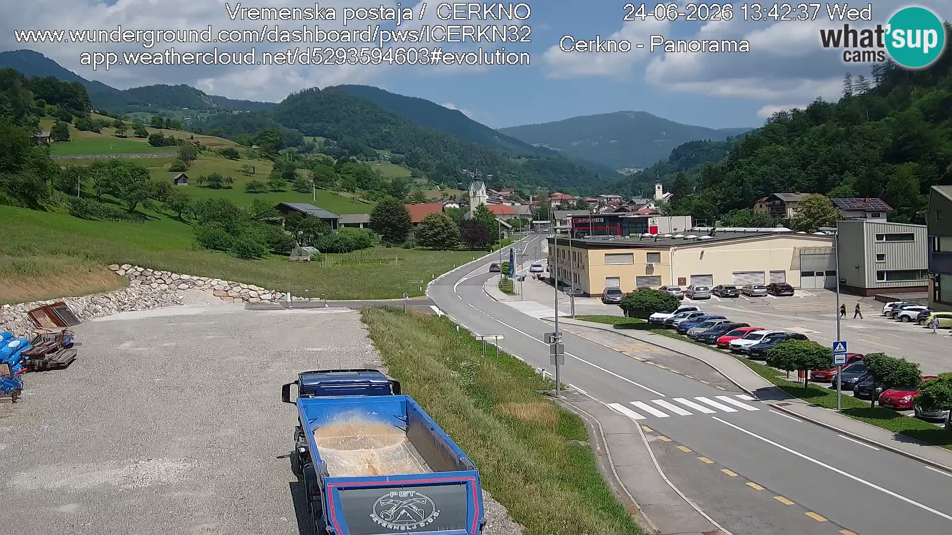 Cerkno entrada a la ciudad Webcam en vivo