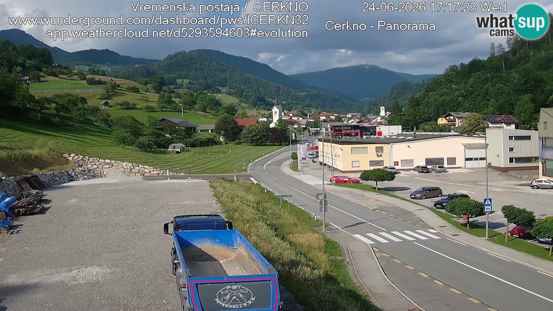 Cerkno entrada a la ciudad Webcam en vivo