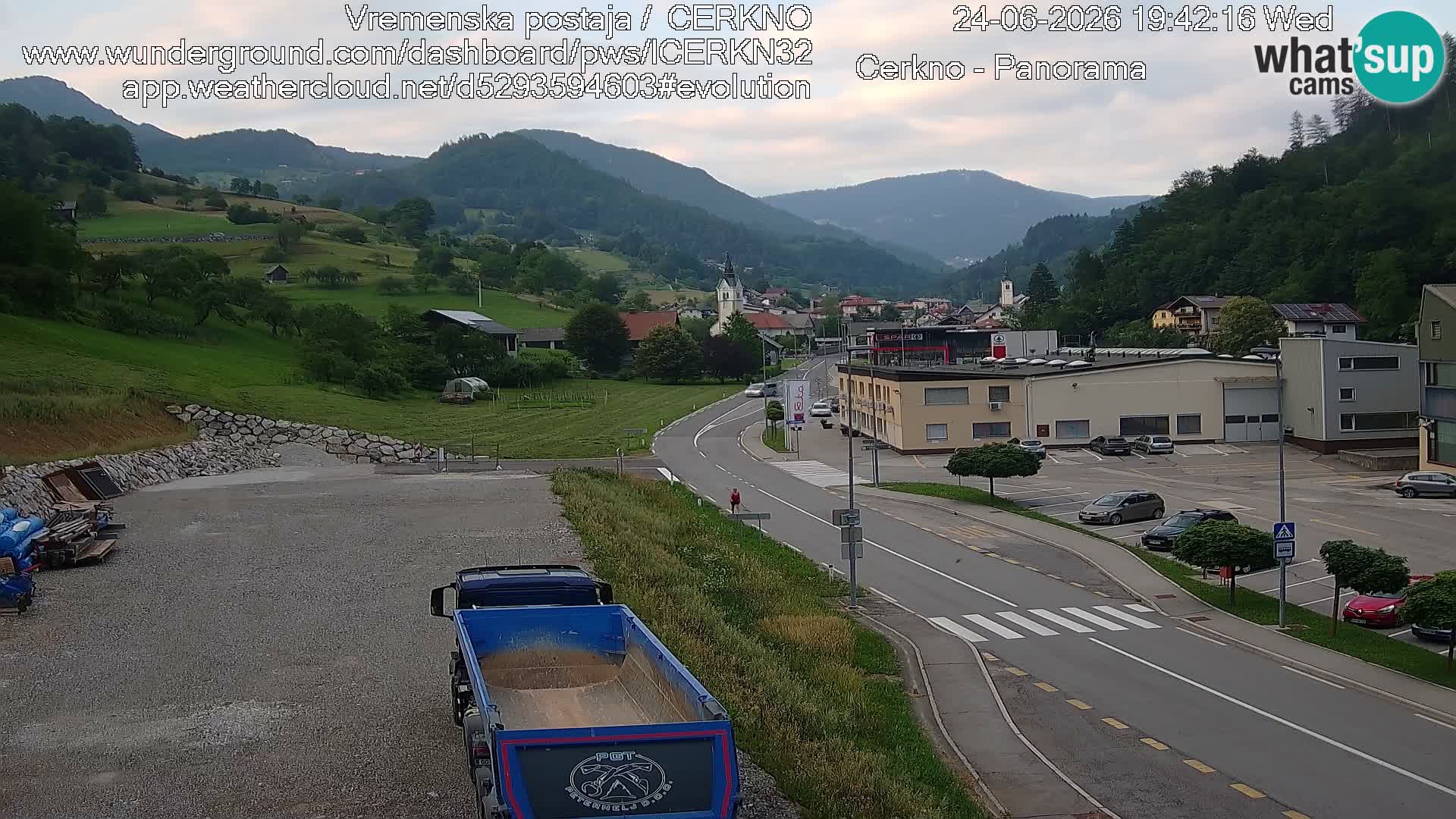 Cerkno entrada a la ciudad Webcam en vivo