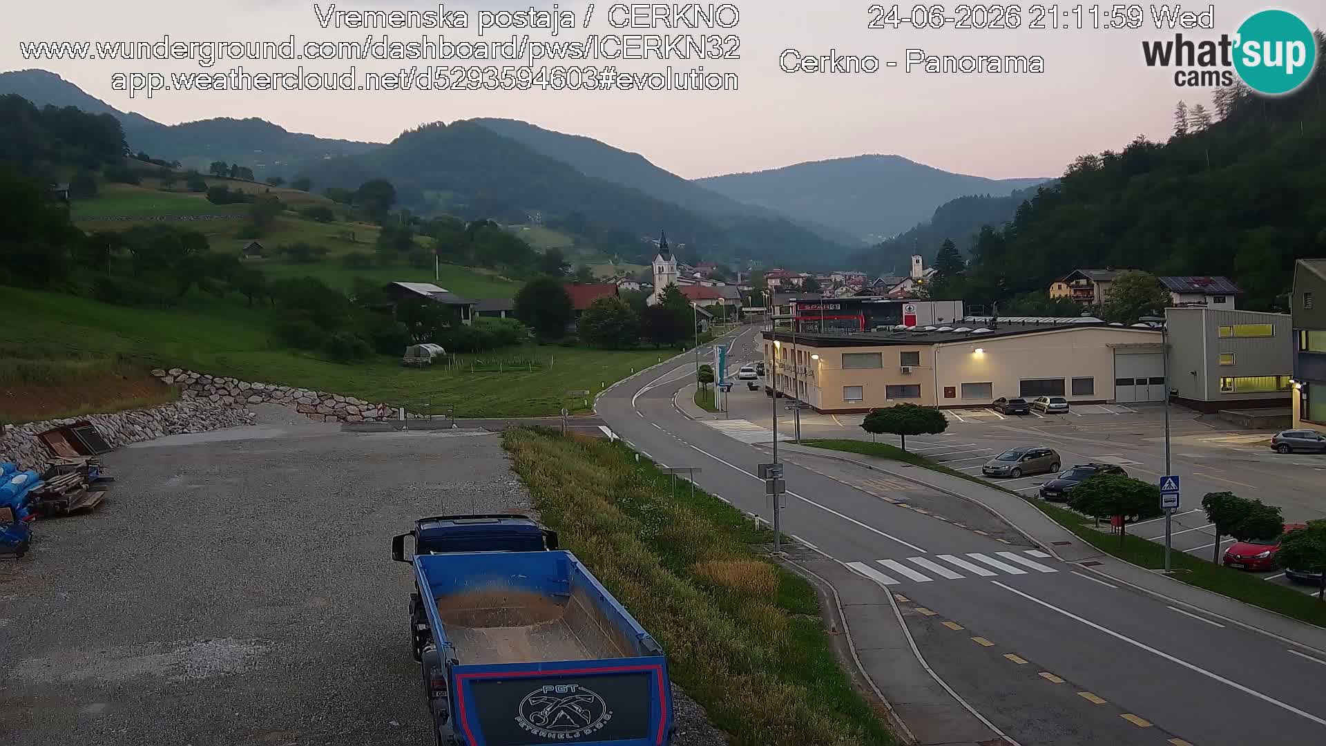 Cerkno city entrance Live Webcam