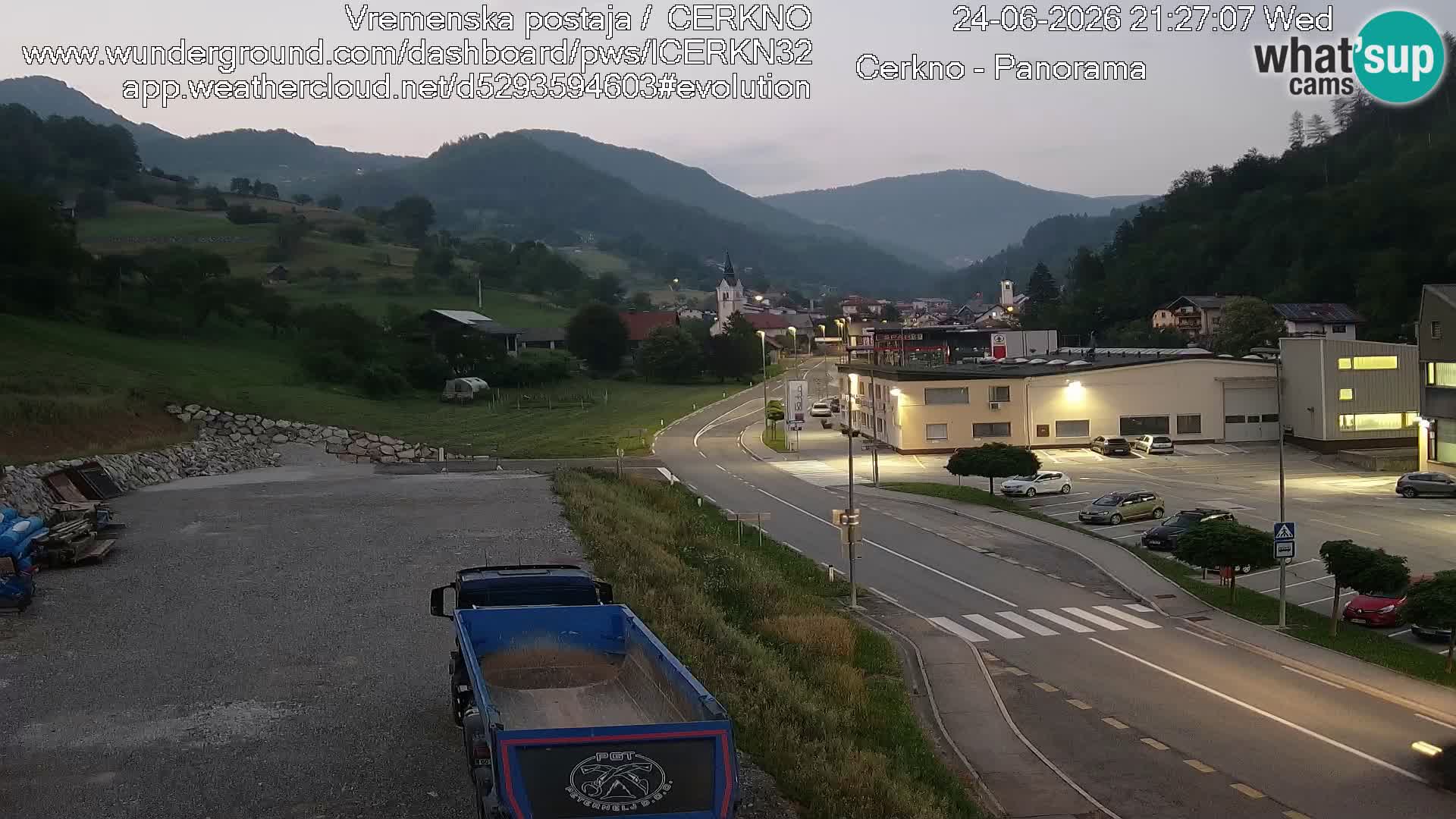 Cerkno entrada a la ciudad Webcam en vivo