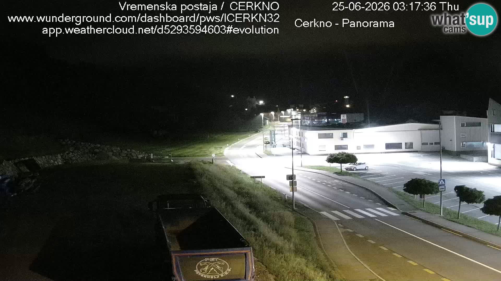 Cerkno city entrance Live Webcam