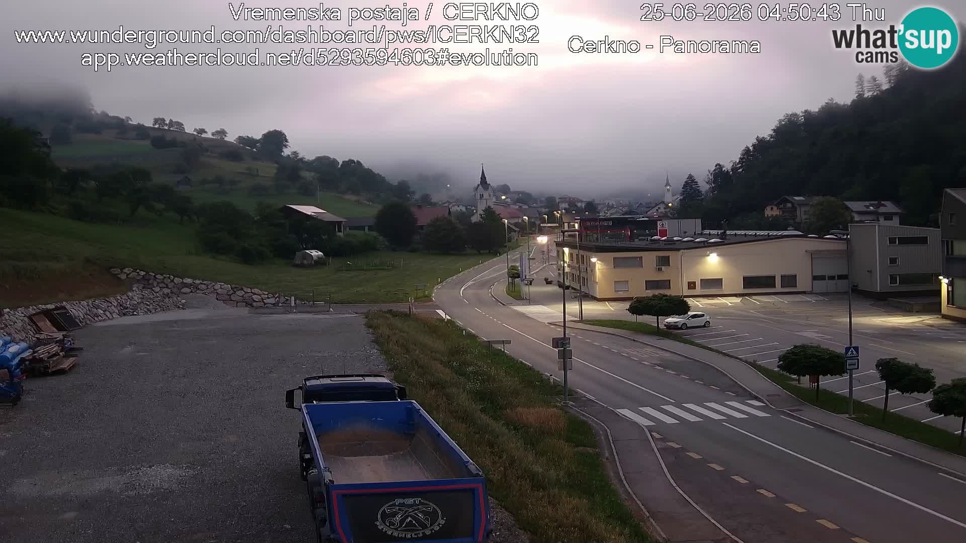 Cerkno entrada a la ciudad Webcam en vivo
