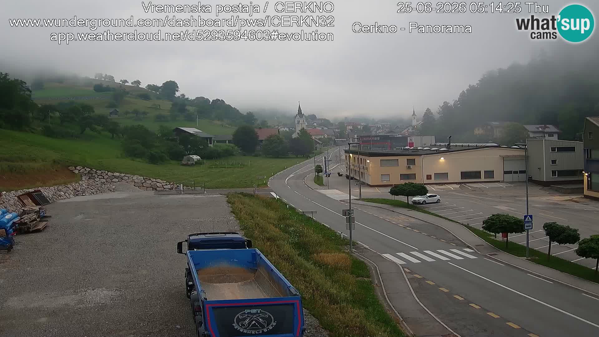 Webcam en direct – Entrée de la ville de Cerkno