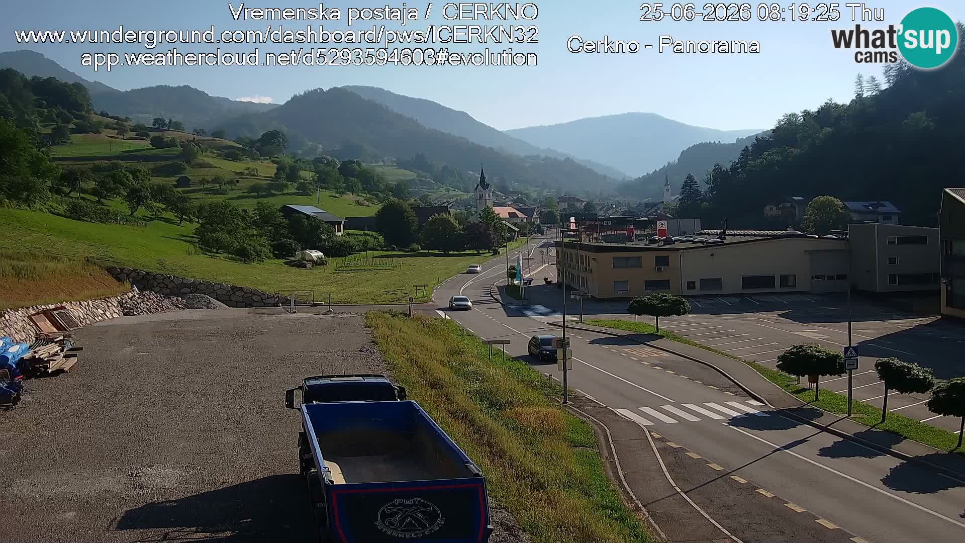 Cerkno entrada a la ciudad Webcam en vivo