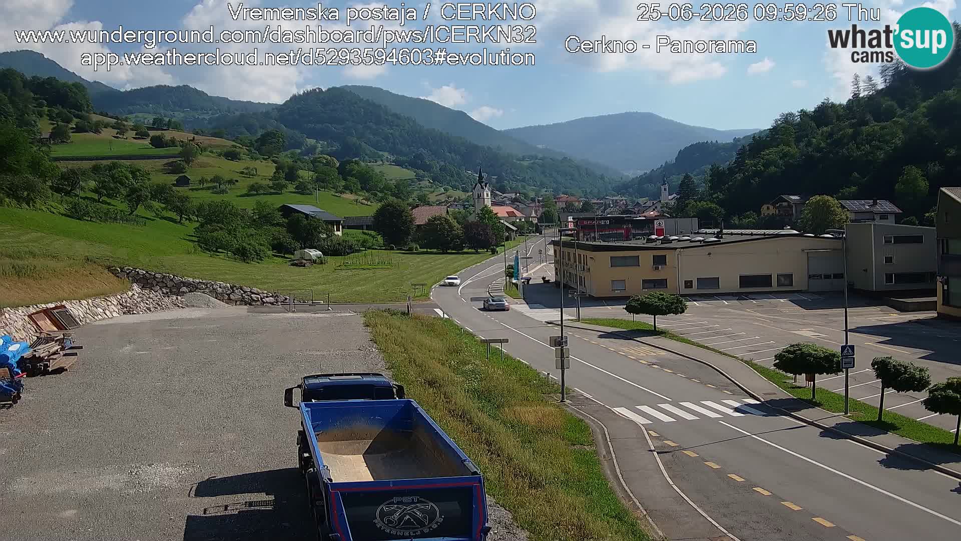 Cerkno city entrance Live Webcam