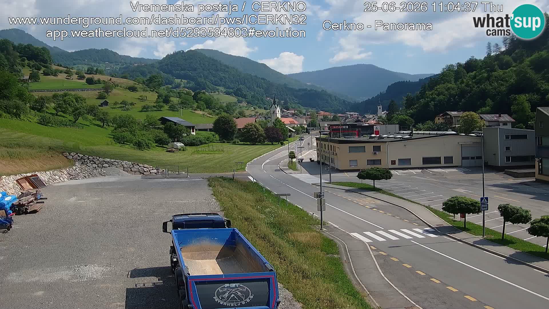 Cerkno city entrance Live Webcam