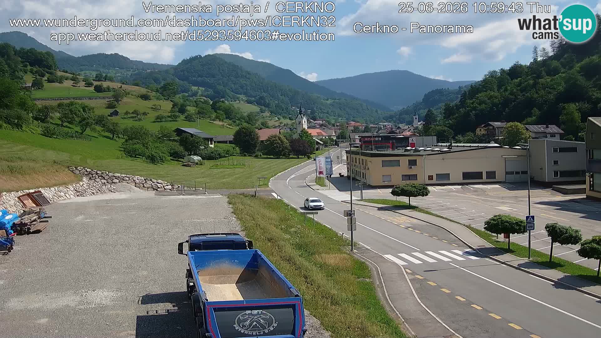 Cerkno city entrance Live Webcam