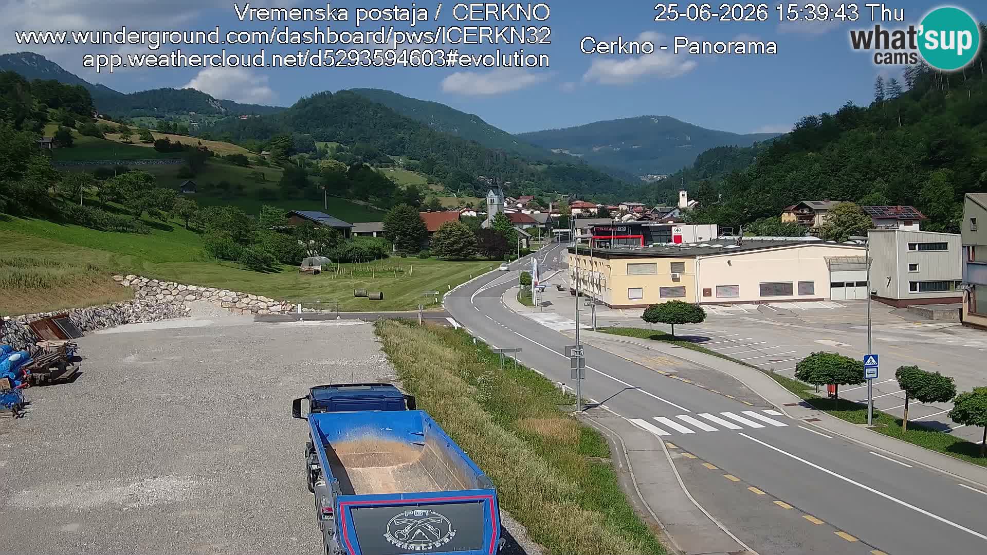 Cerkno city entrance Live Webcam