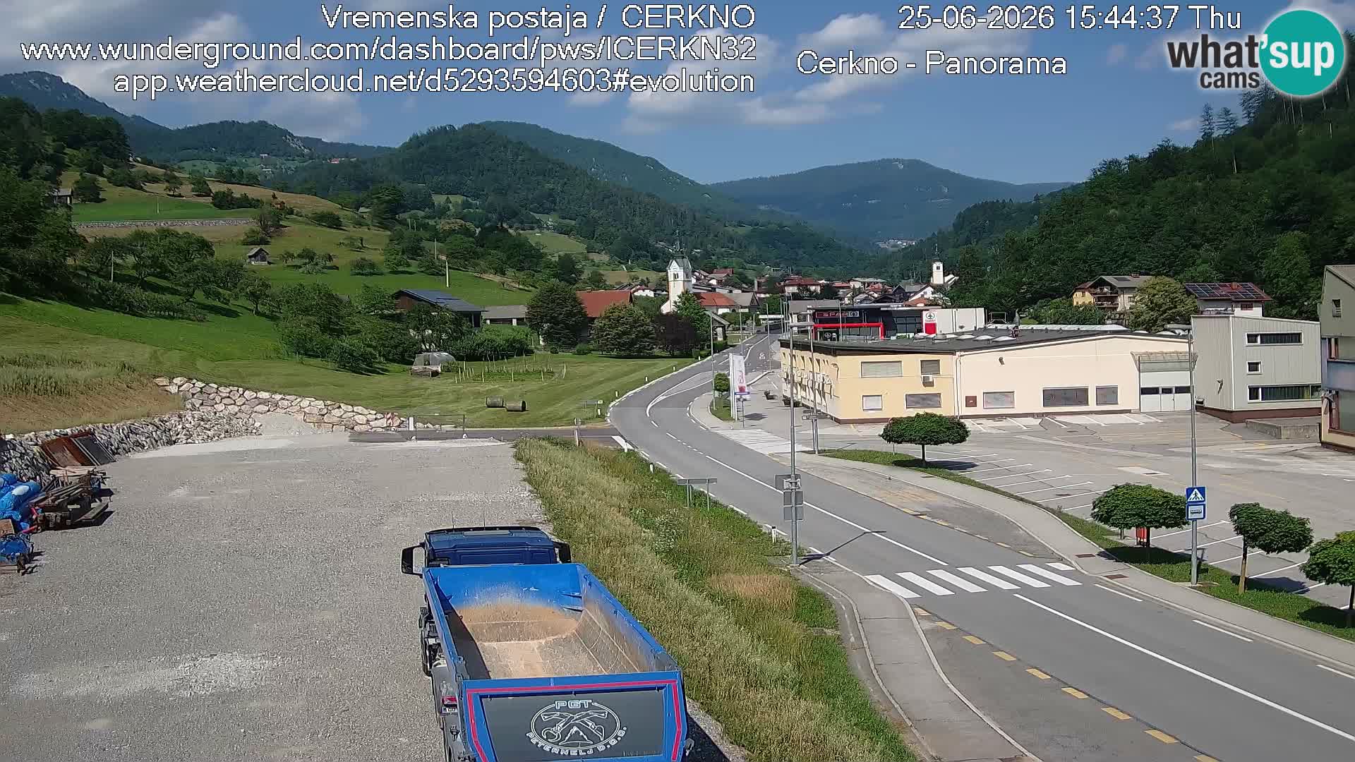 Cerkno entrada a la ciudad Webcam en vivo