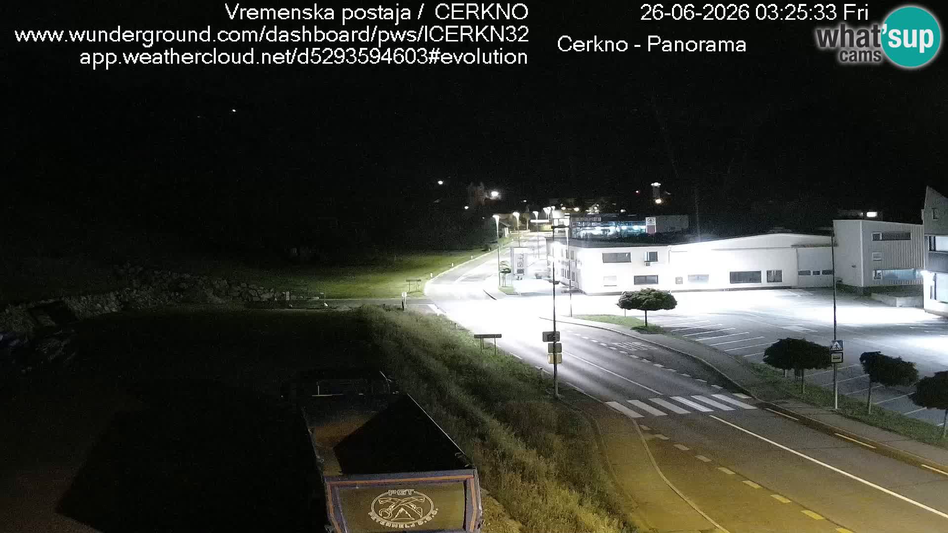 Cerkno city entrance Live Webcam