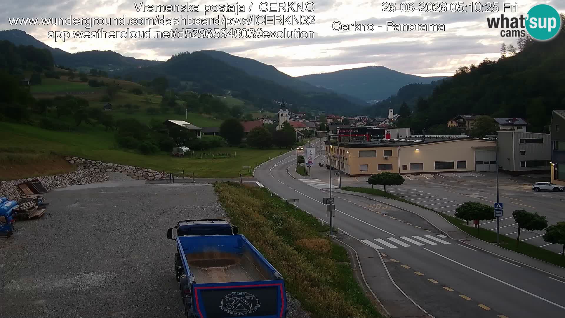 Cerkno entrada a la ciudad Webcam en vivo