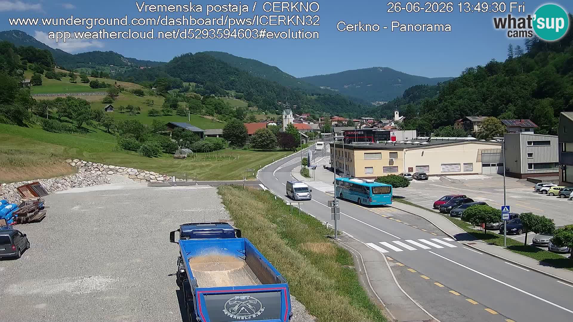 Cerkno city entrance Live Webcam