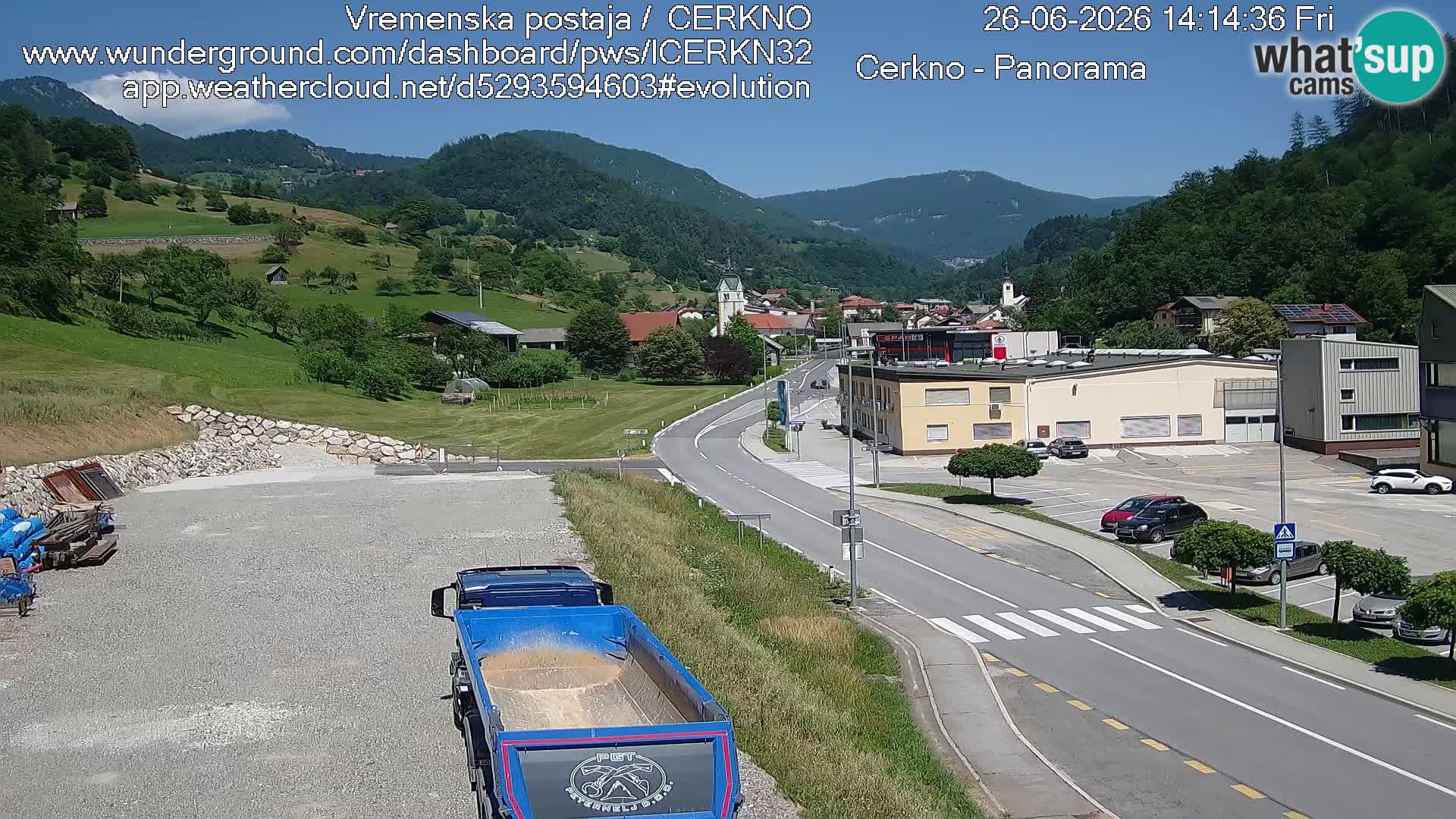 Cerkno city entrance Live Webcam
