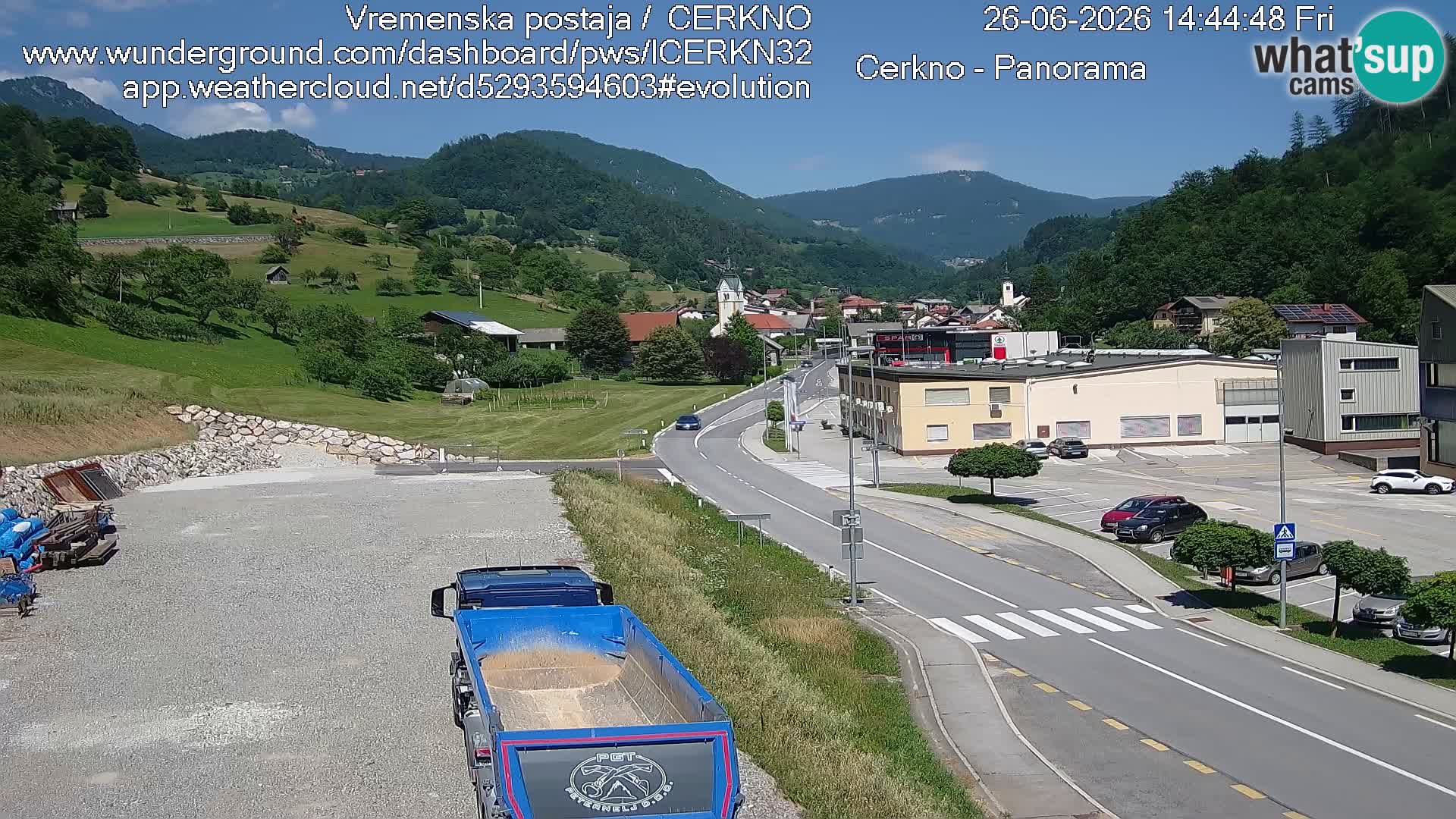 Cerkno city entrance Live Webcam