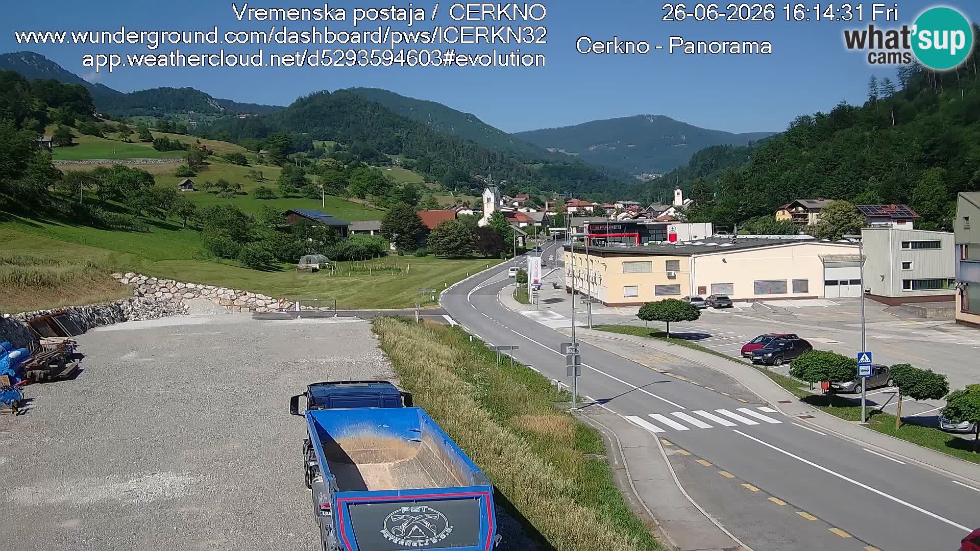 Cerkno city entrance Live Webcam