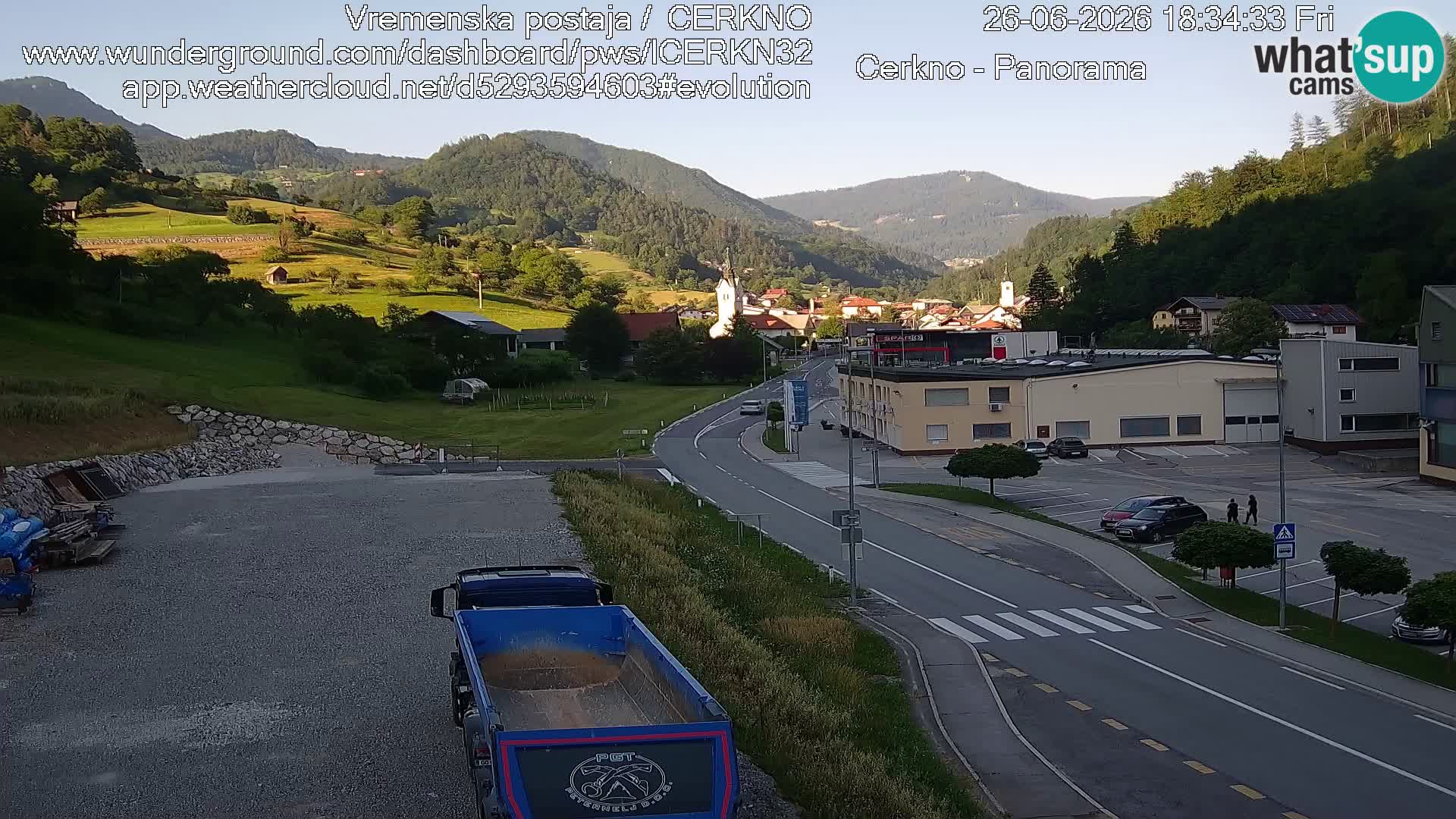 Cerkno city entrance Live Webcam